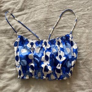 Floral Zara Open Back Crop Top